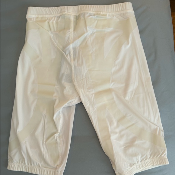 White Adidas Compression Shorts - Picture 2 of 3